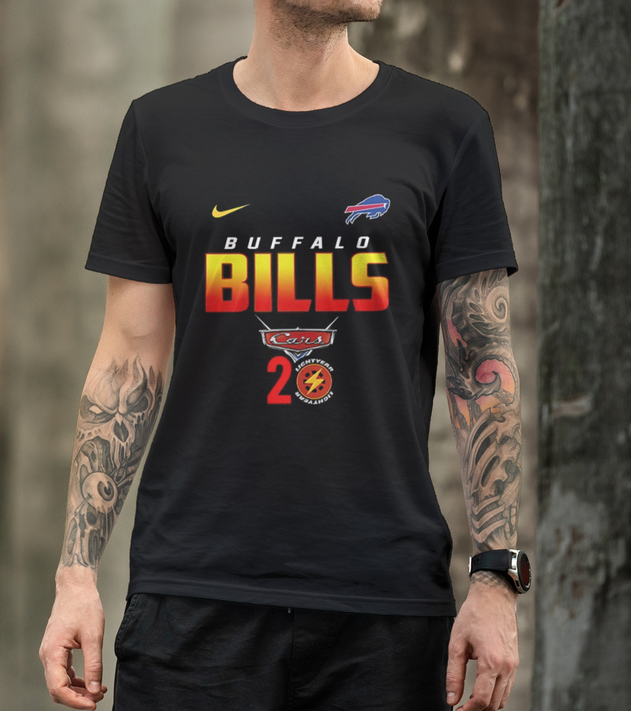 Buffalo Bills Nike Lightning Cars 20th Anniversary T-Shirt