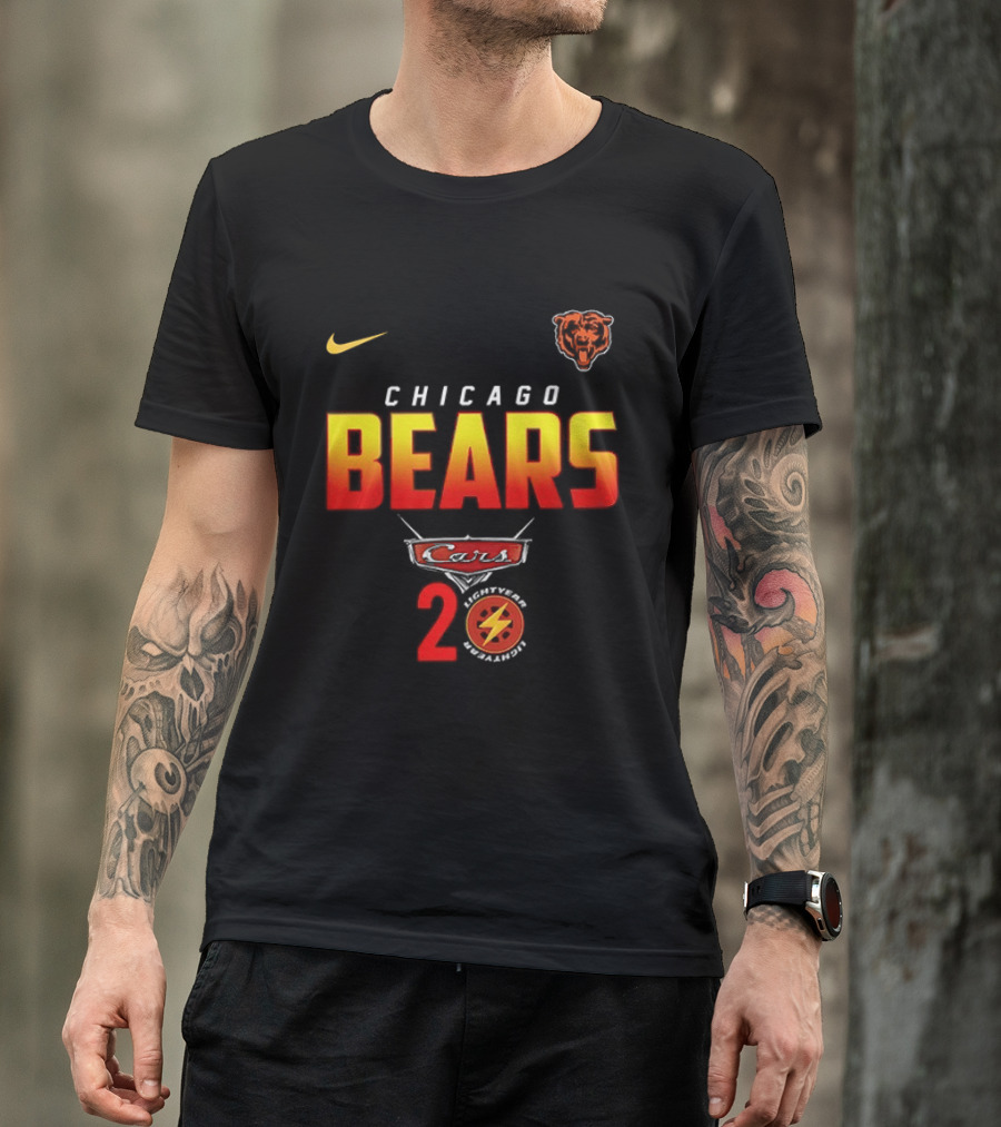 Chicago Bears Cars 20th Anniversary Nike Collaboration With Lightning T-Shirt