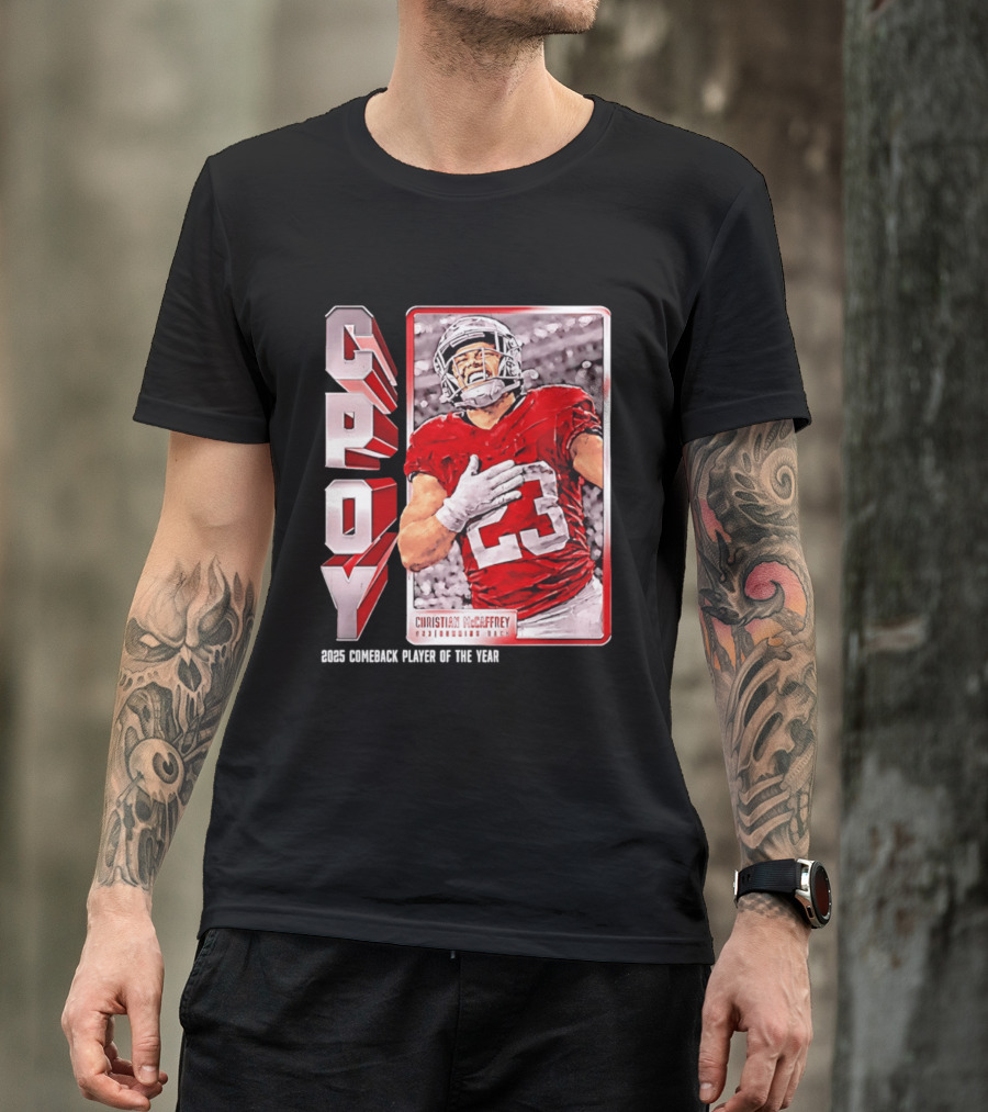 Christian Mccaffrey San Francisco 49ers CPOY 2025 Football Star T-Shirt