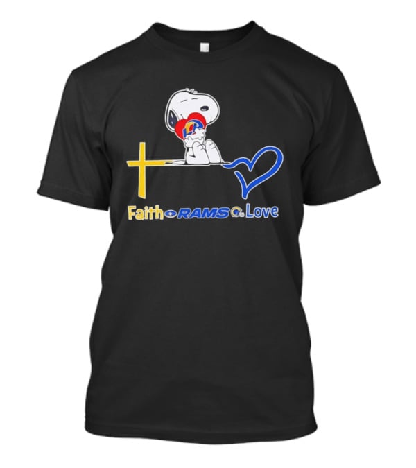Faith Rams Love Snoopy Peanuts Los Angeles T-Shirt