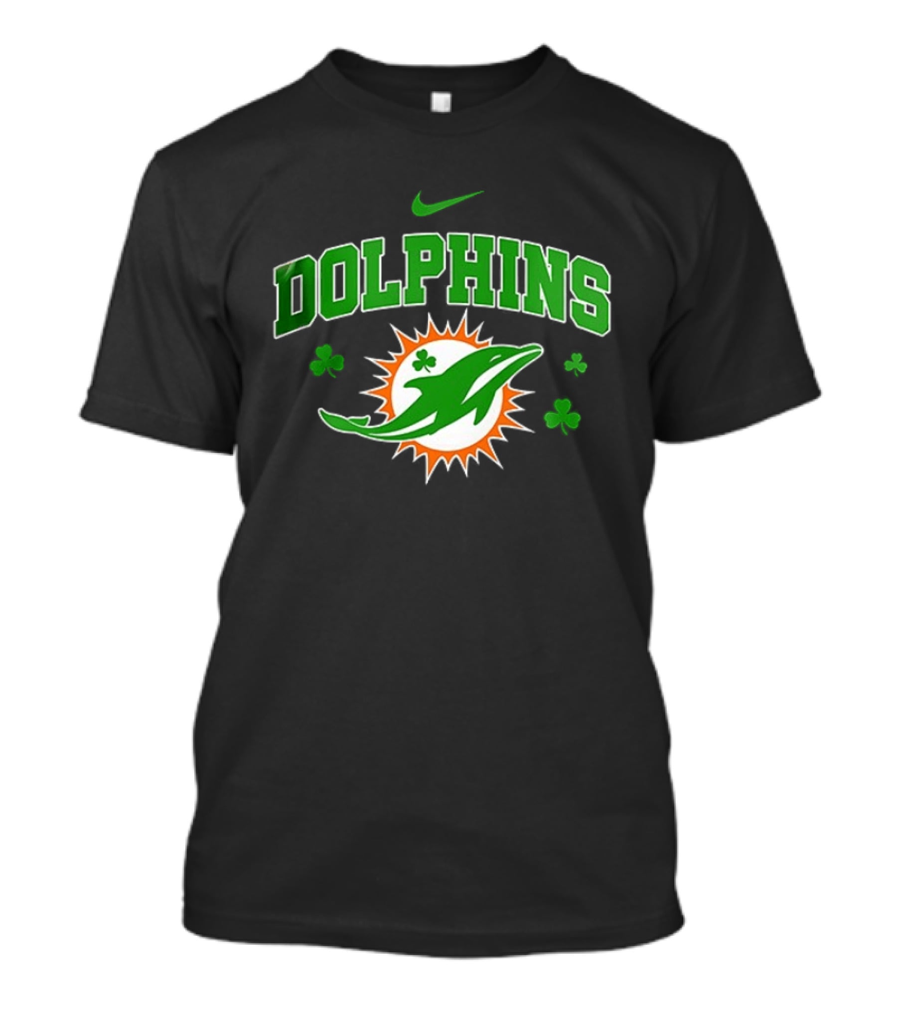 Miami Dolphins Irish Clover Nike Sports Fan T-Shirt