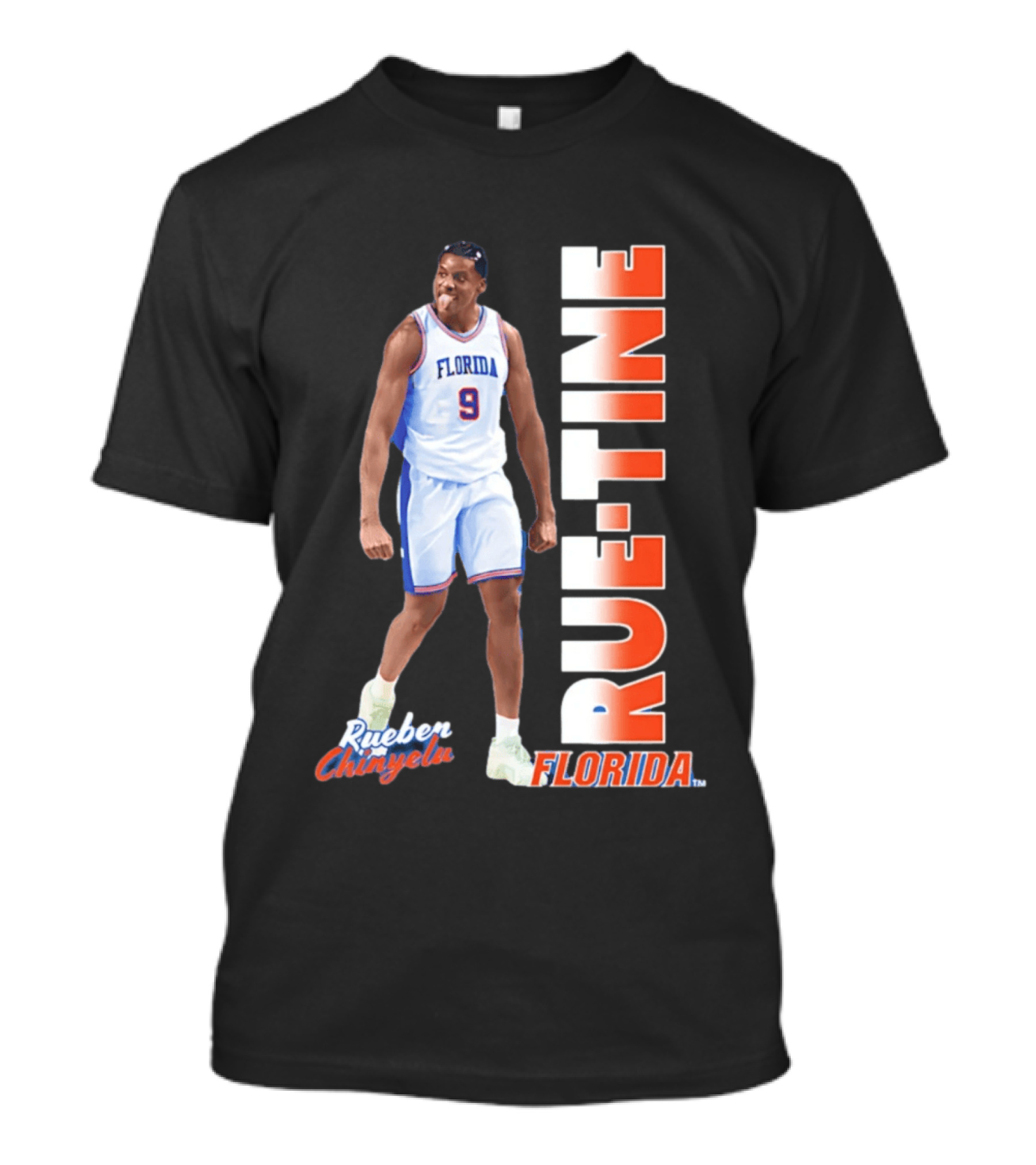 Rueben Chinyelu Florida Gators 9 RUE TINE Basketball T-Shirt