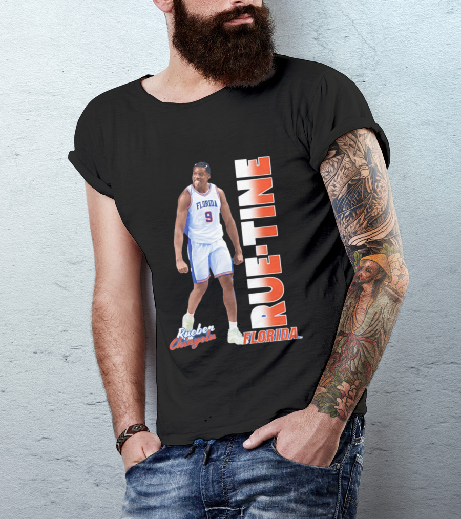 Rueben Chinyelu Florida Gators 9 RUE TINE Basketball T-Shirt