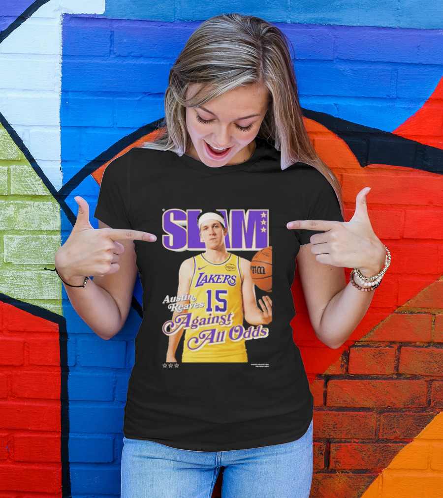 SLAM Cover Austin Reaves Against All Odds Los Angeles Lakers NBA T-Shirt