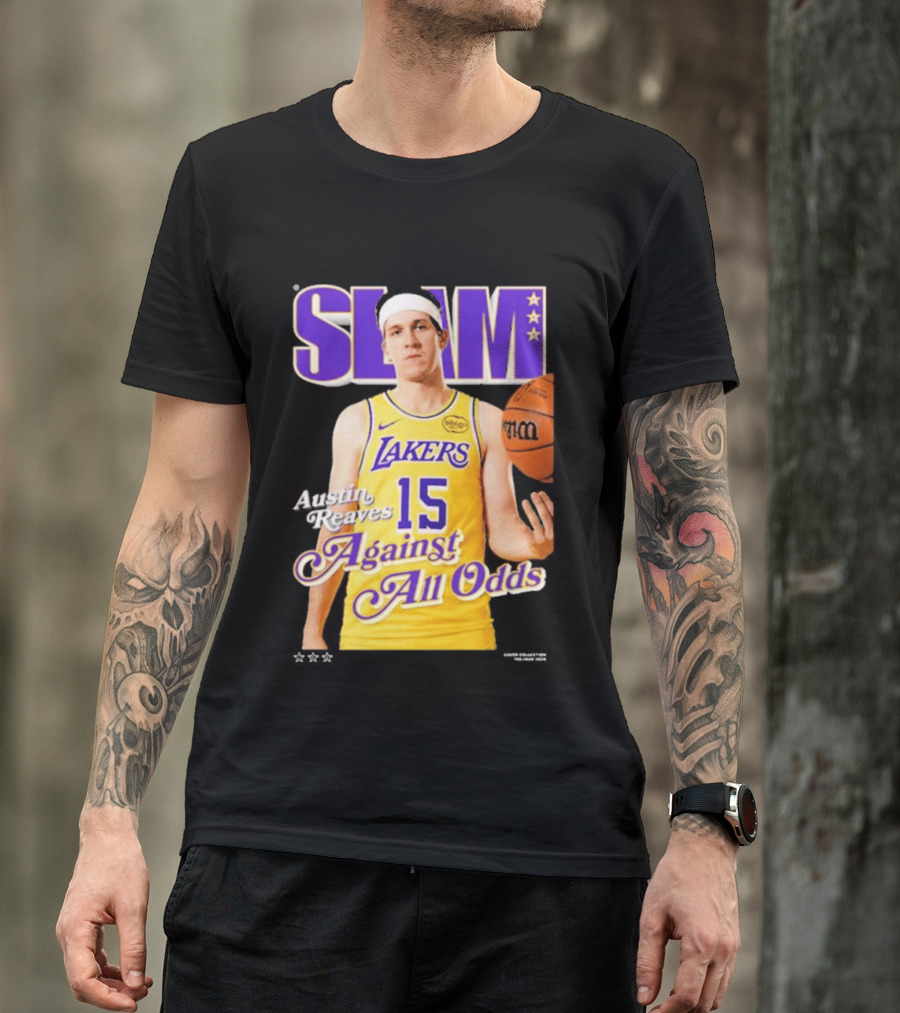 SLAM Cover Austin Reaves Against All Odds Los Angeles Lakers NBA T-Shirt