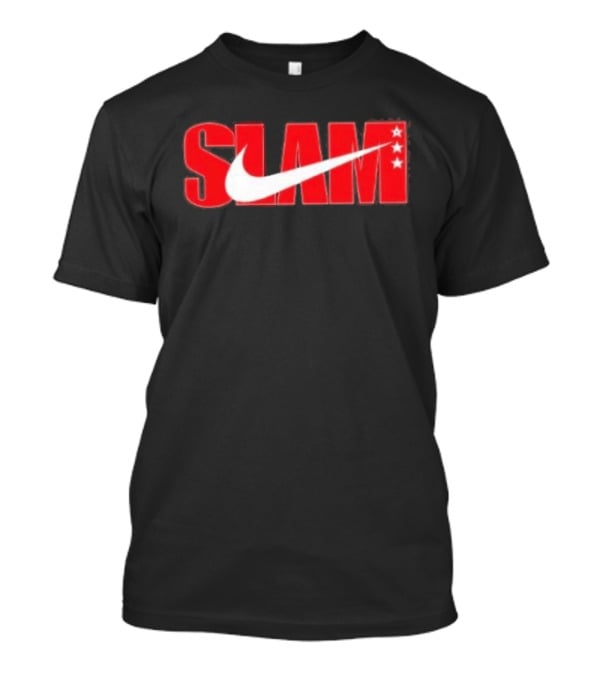 SLAM Nike Red White Collaboration Swoosh Stars T-Shirt