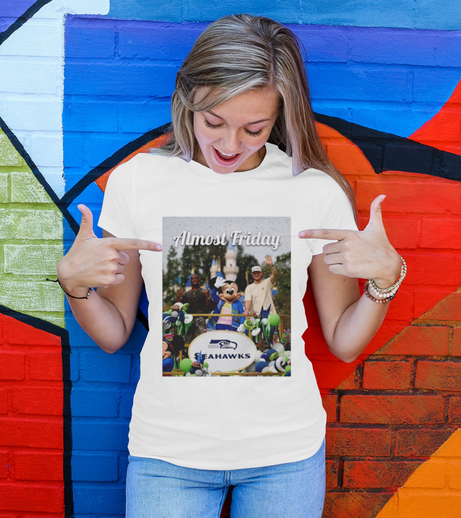 Almost Friday Seahawks Mickey Mouse Parade Magic Kingdom Celebration T-Shirt