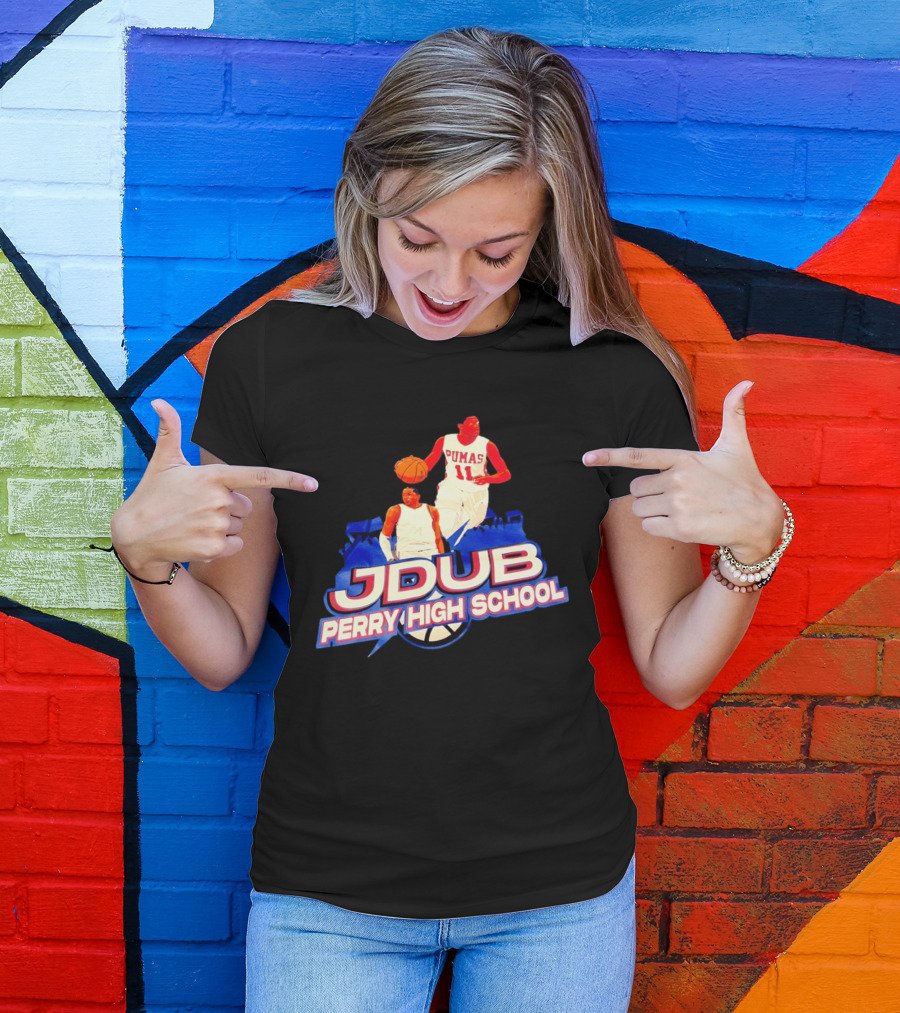 Jdub Perry High School Pumas Basketball T-Shirt