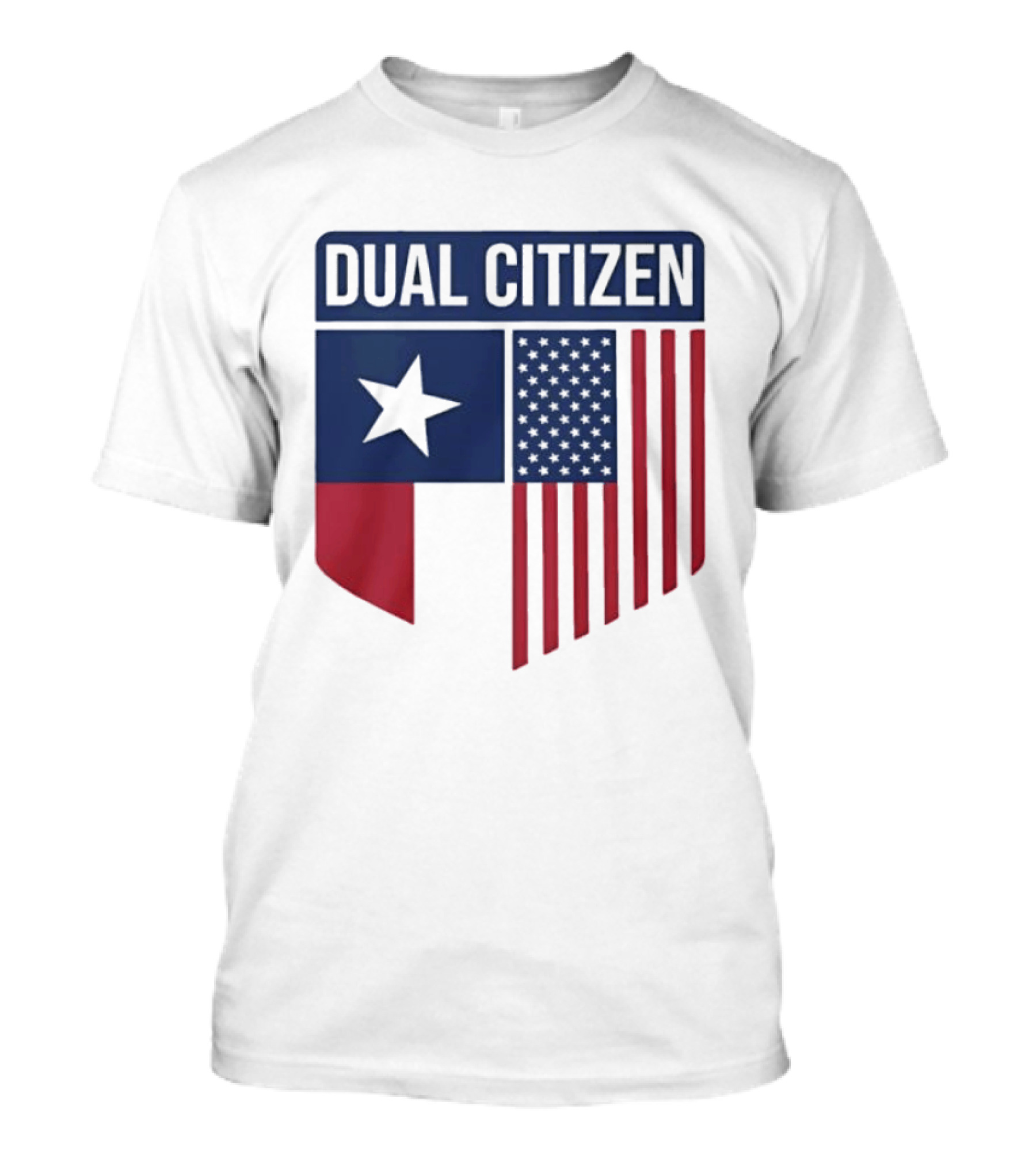 Texas Dual Citizen State Flag Star And Stripes T-Shirt