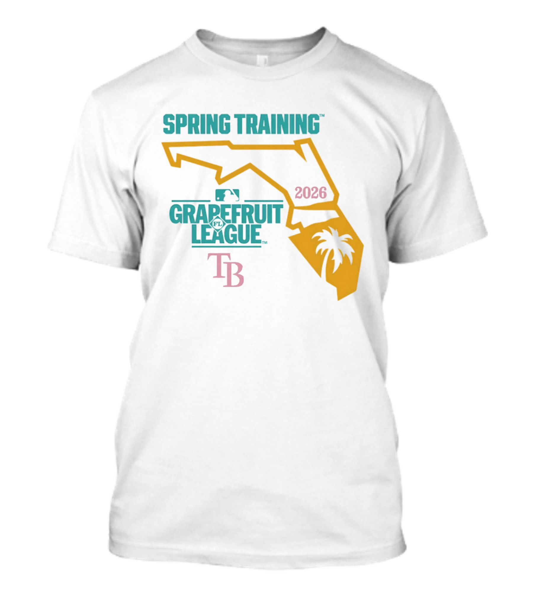Tampa Bay Rays 2026 Spring Training Grapefruit League Florida Map Palm Tree T-Shirt