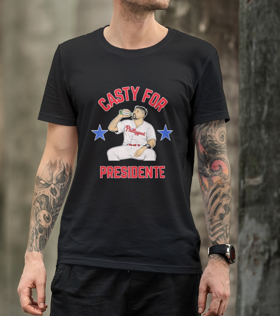 Nick Castellanos Phillygoat Casty For Presidente Philadelphia Phillies Fans T-Shirt