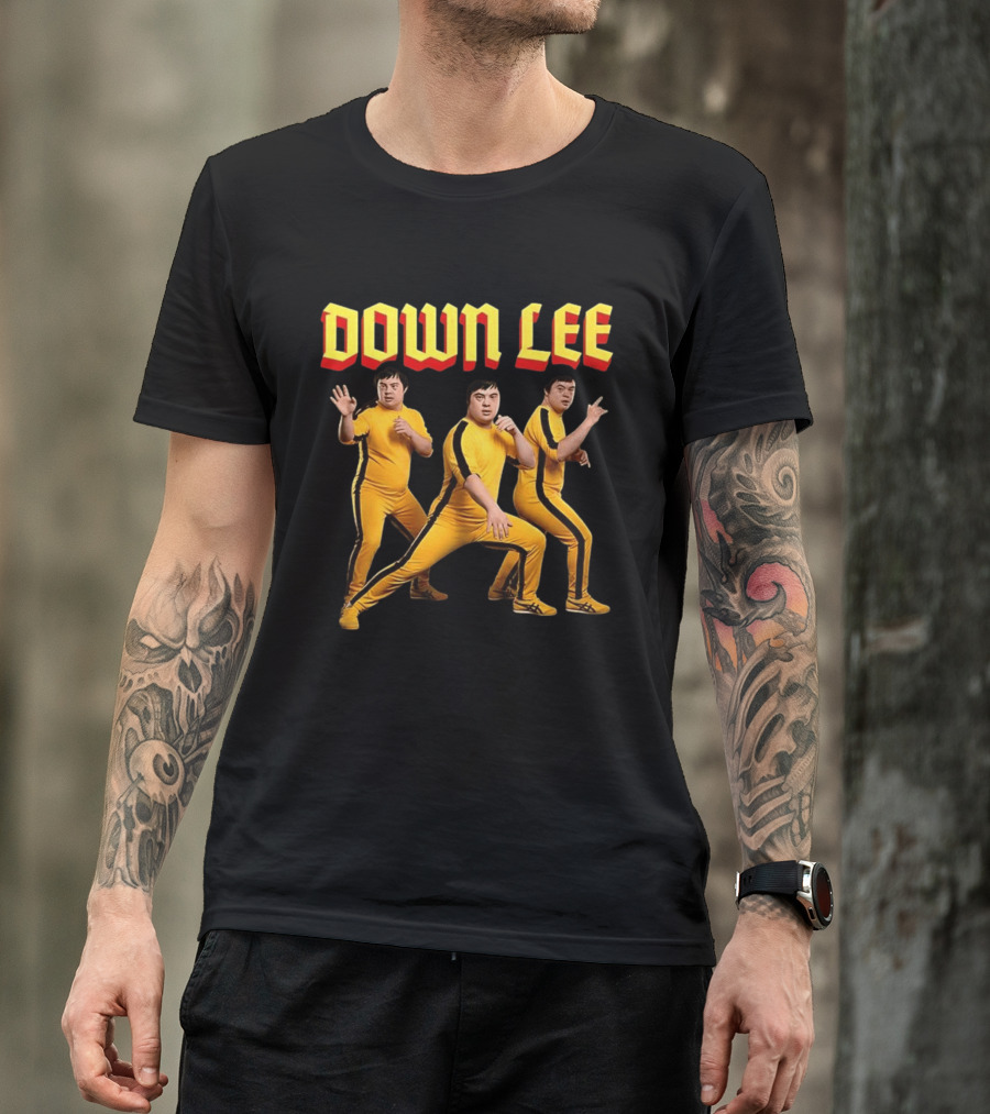 Down Lee Meme Yellow Jumpsuit Trio Martial Arts T-Shirt