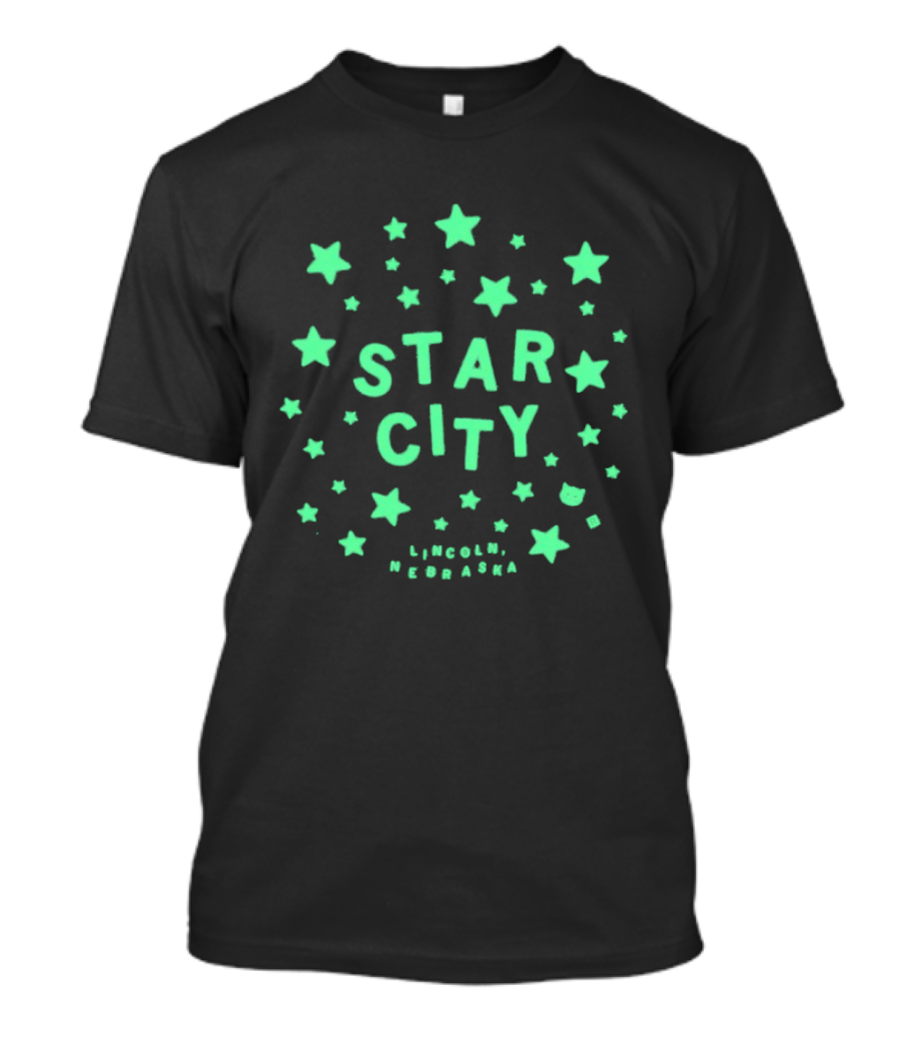 Glow In The Dark Star City Lincoln Nebraska Stars T-Shirt