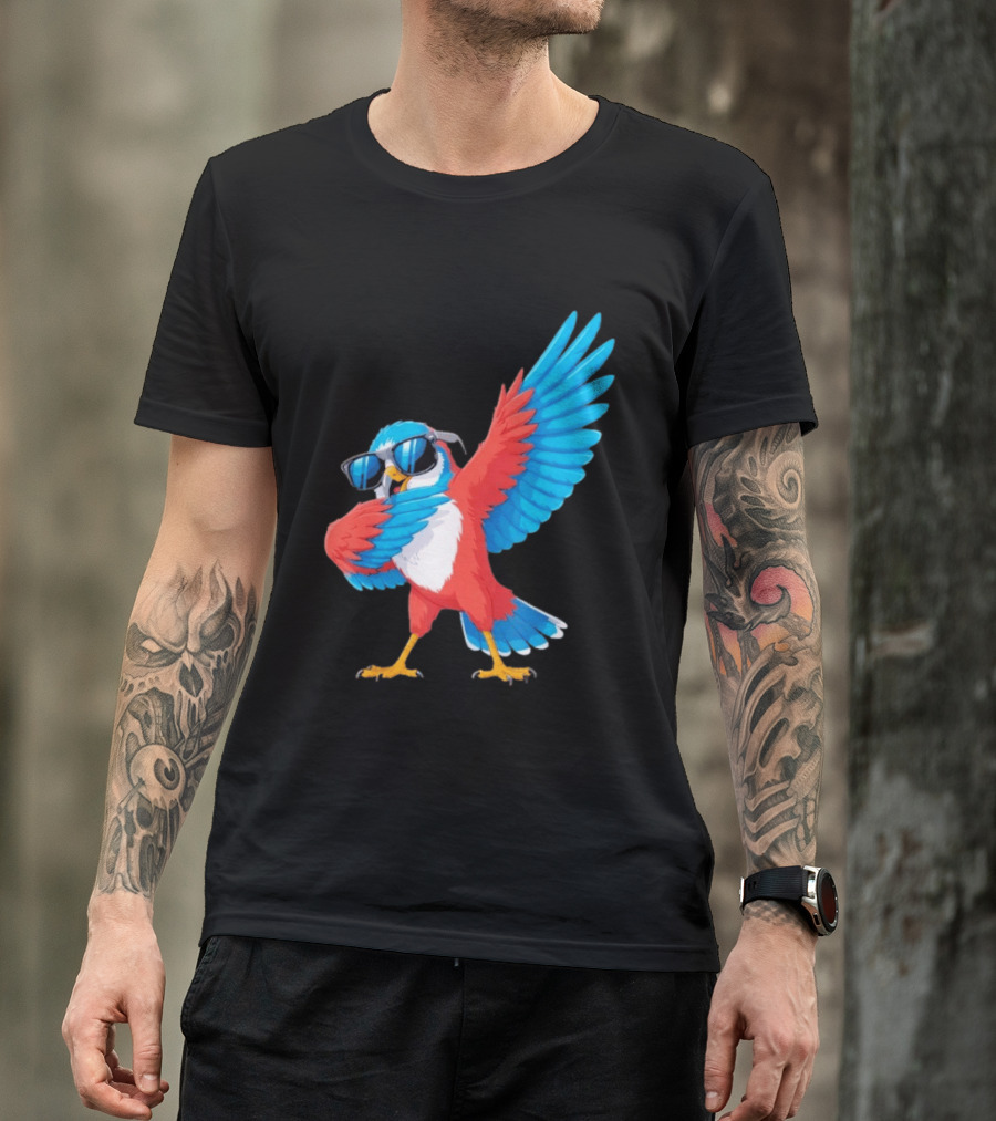 Sea Hawk Bird Dabbing With Sunglasses T-Shirt
