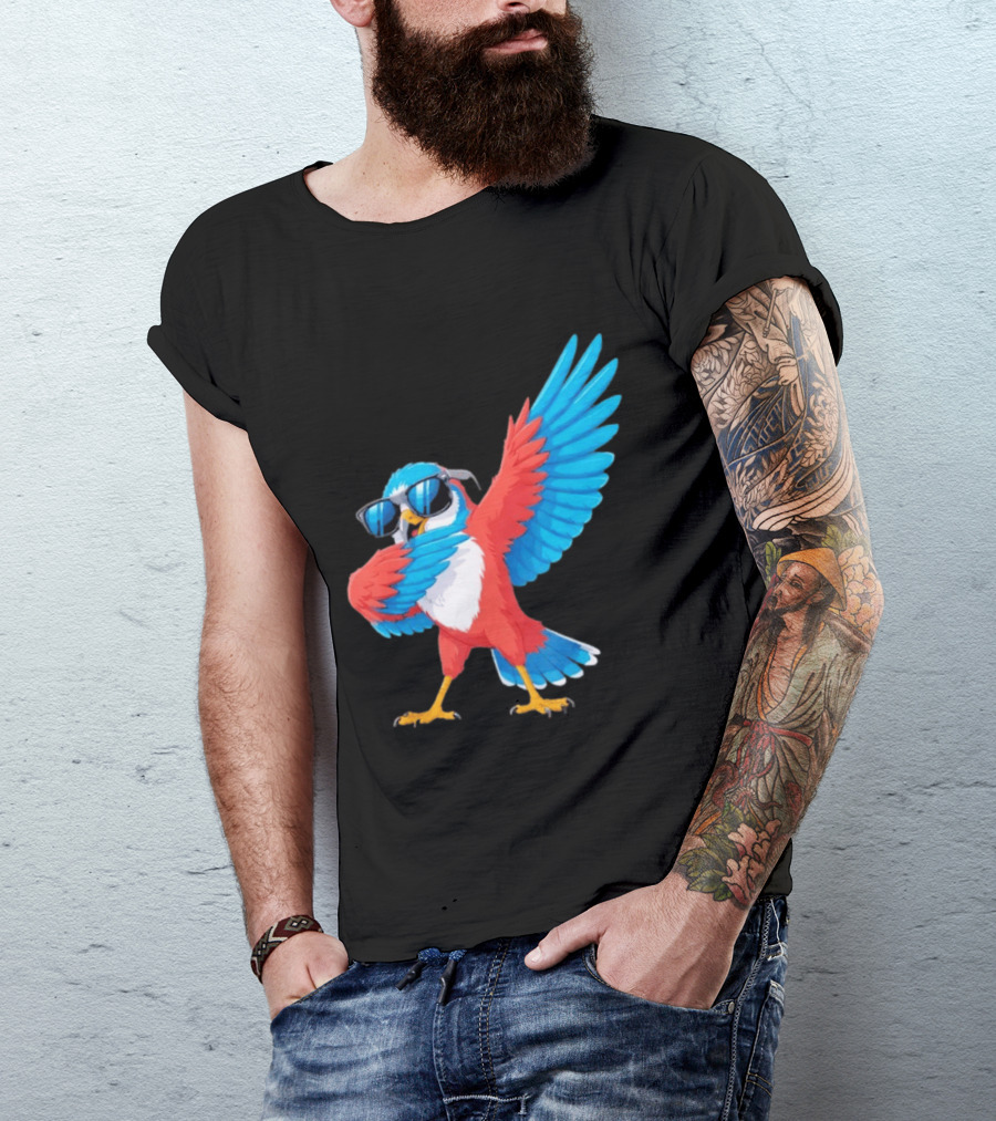 Sea Hawk Bird Dabbing With Sunglasses T-Shirt