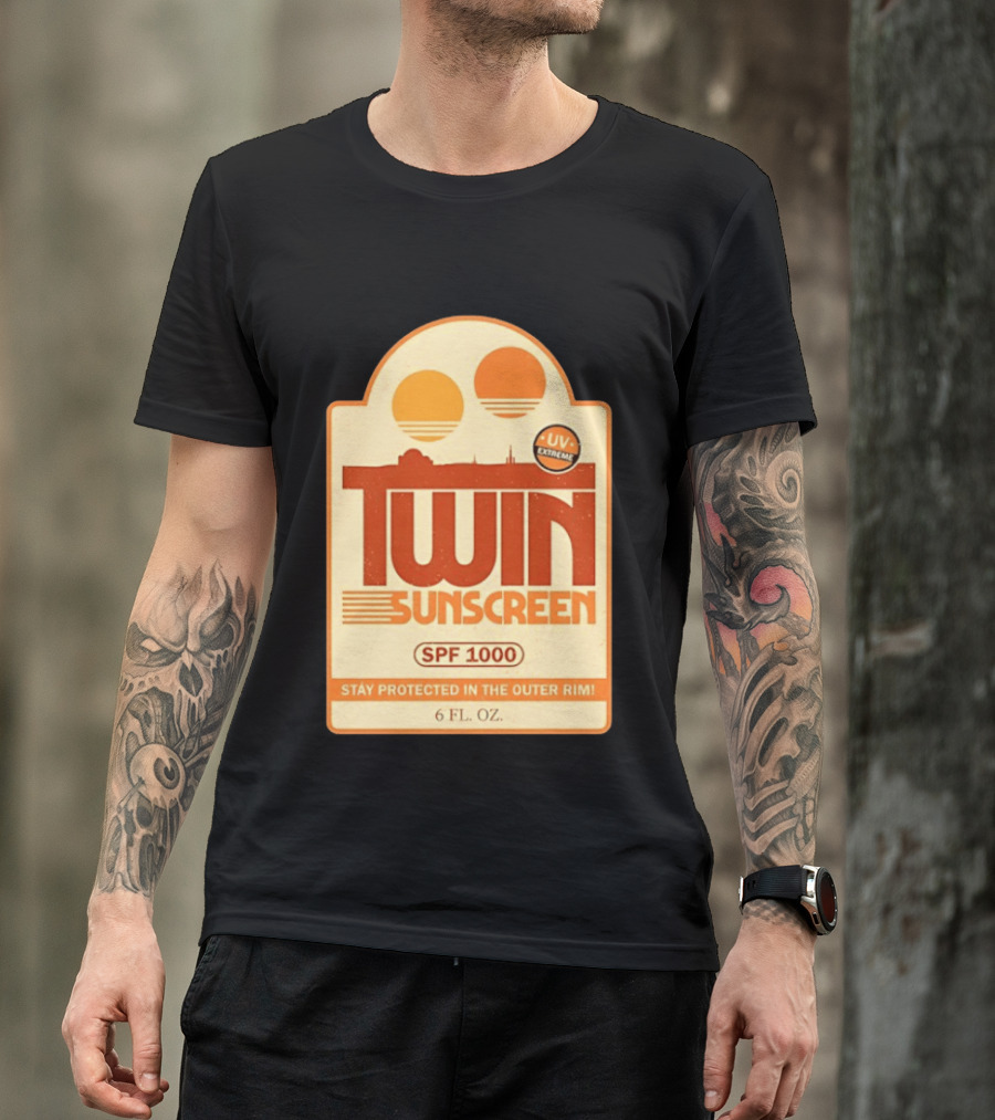 Twin Sunscreen SPF 1000 UV Extreme Stay Protected In The Outer Rim 6 Fl. Oz T-Shirt
