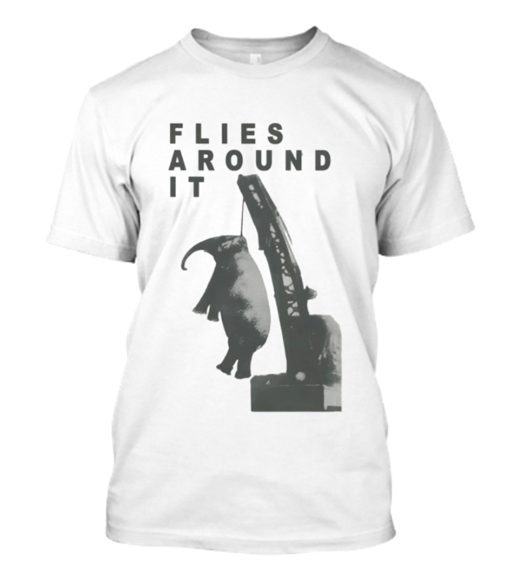 Elephant Flies Around It Crane T-Shirt
