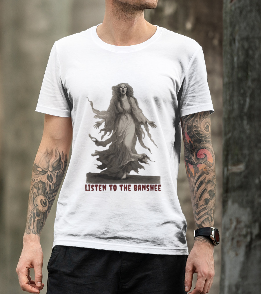 Ghost Girl Listen To The Banshee Eerie Spectral T-Shirt