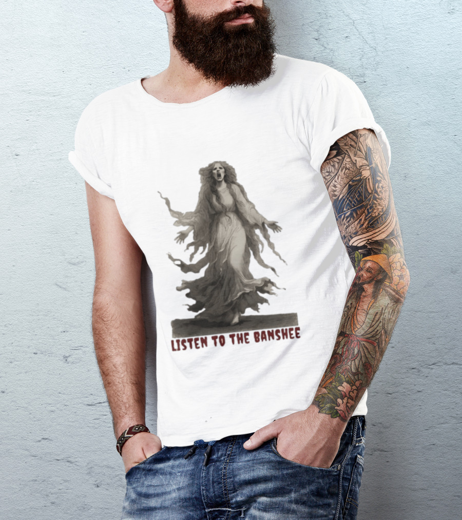 Ghost Girl Listen To The Banshee Eerie Spectral T-Shirt