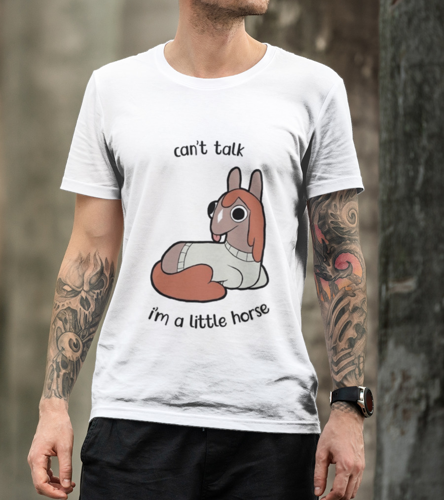 Lucah Can't Talk I'm A Little Horse Cute Cartoon T-Shirt