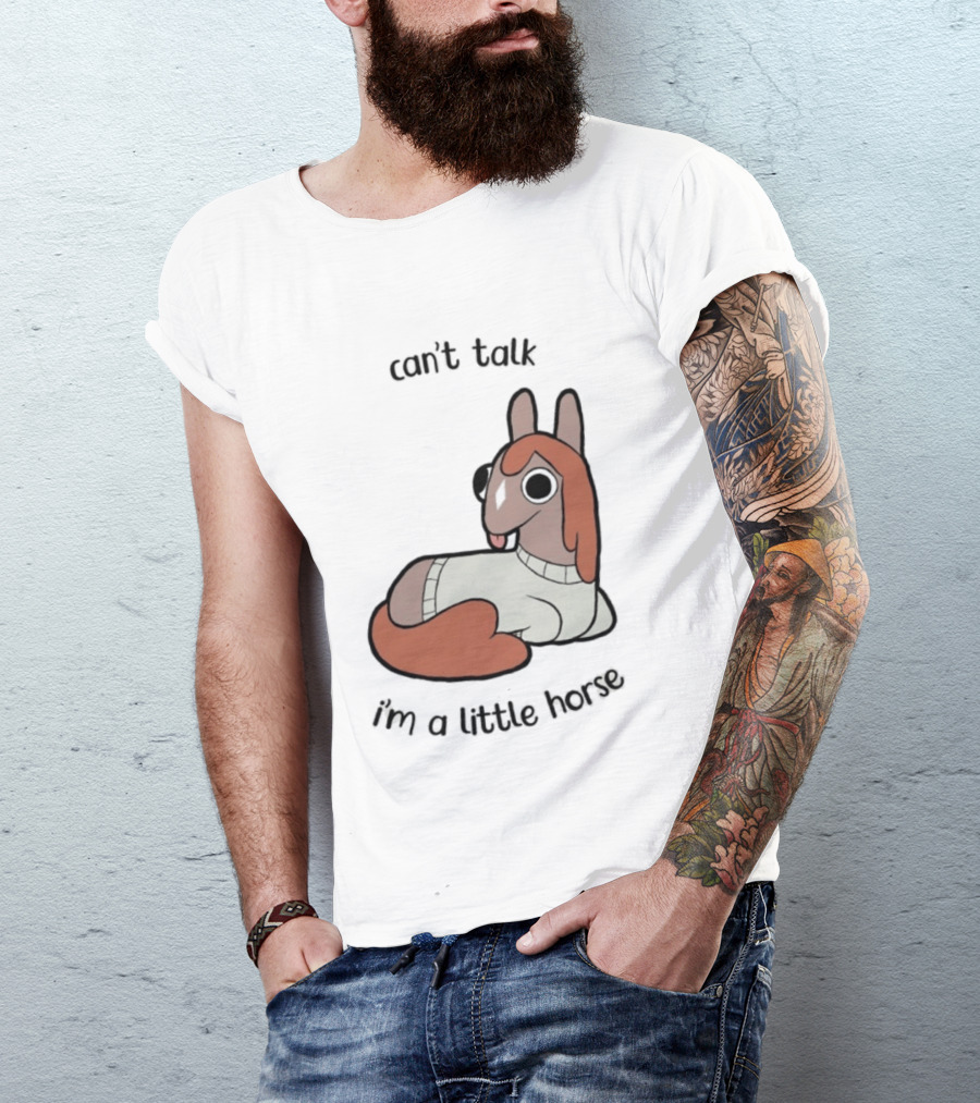Lucah Can't Talk I'm A Little Horse Cute Cartoon T-Shirt
