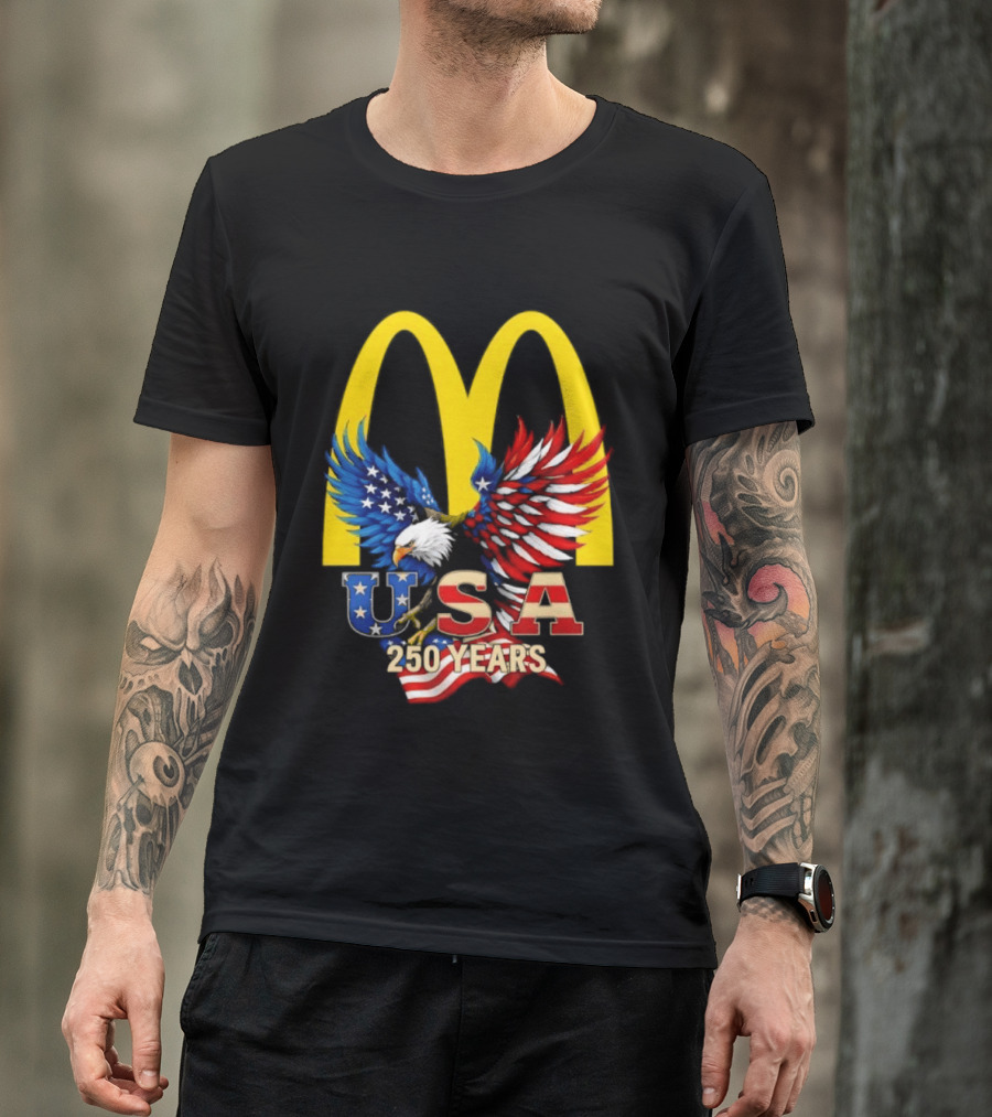 Eagle USA 250 Years McDonald's Flag Celebration T-Shirt