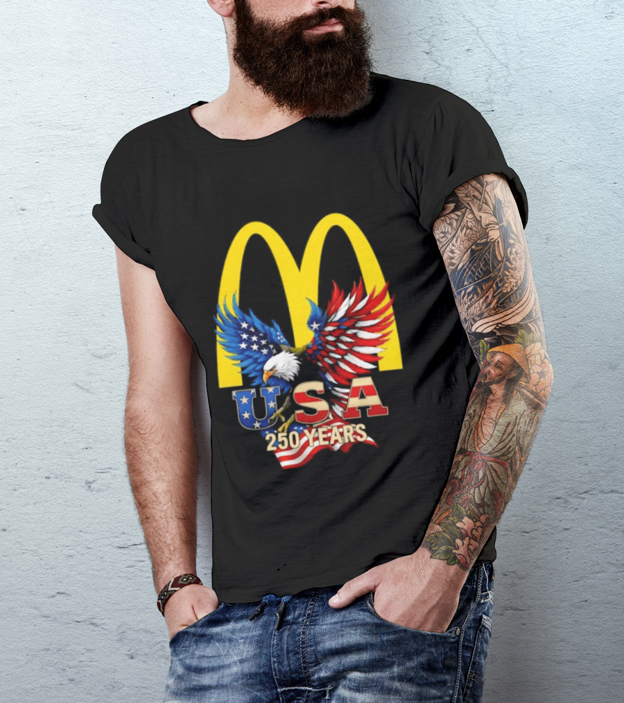 Eagle USA 250 Years McDonald's Flag Celebration T-Shirt