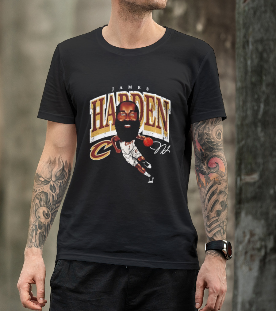 James Harden Cleveland Cavaliers Cartoon Basketball Player CA QS T-Shirt