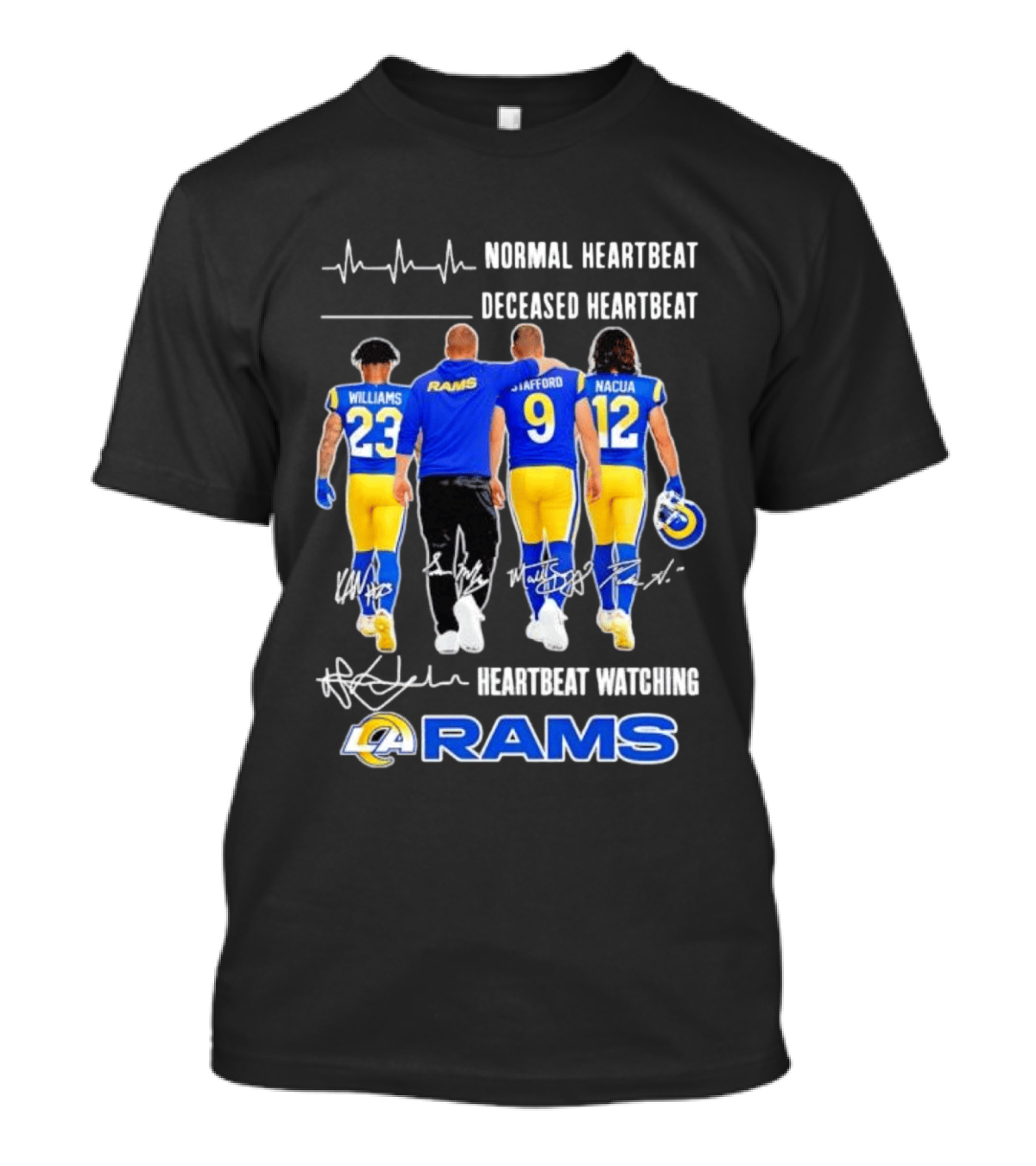 Williams Rams Stafford Nacua Heartbeat Ing Los Angeles T-Shirt