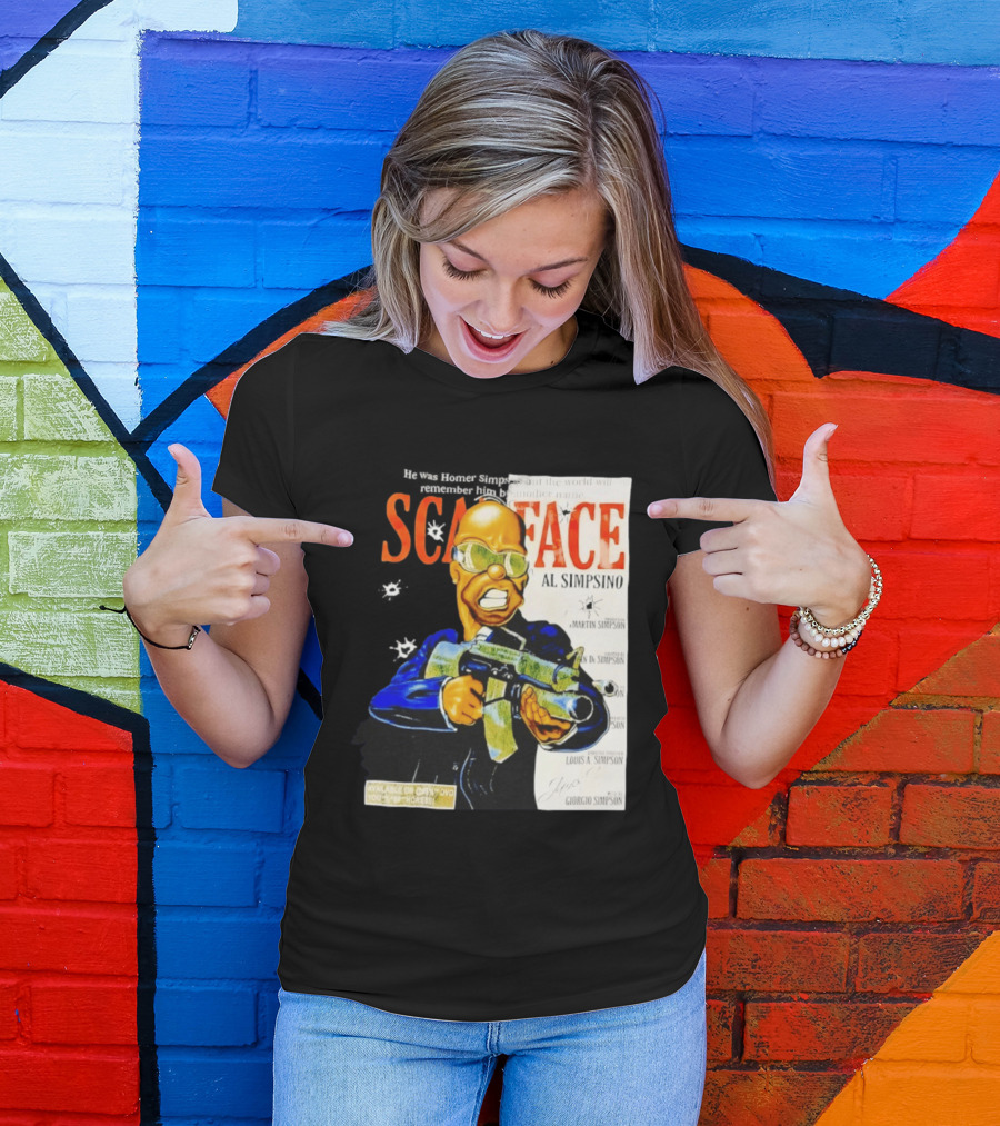 Scarface Al Simpsino Parody Available On DVD Reference T-Shirt