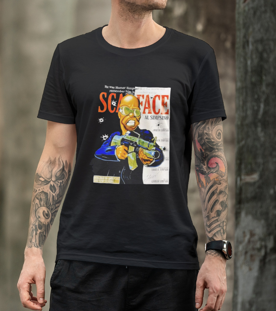 Scarface Al Simpsino Parody Available On DVD Reference T-Shirt