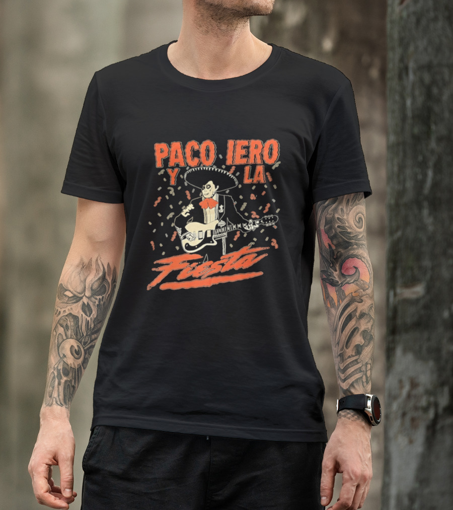 Paco Iero Y La Fiesta Sombrero Guitar Celebration T-Shirt