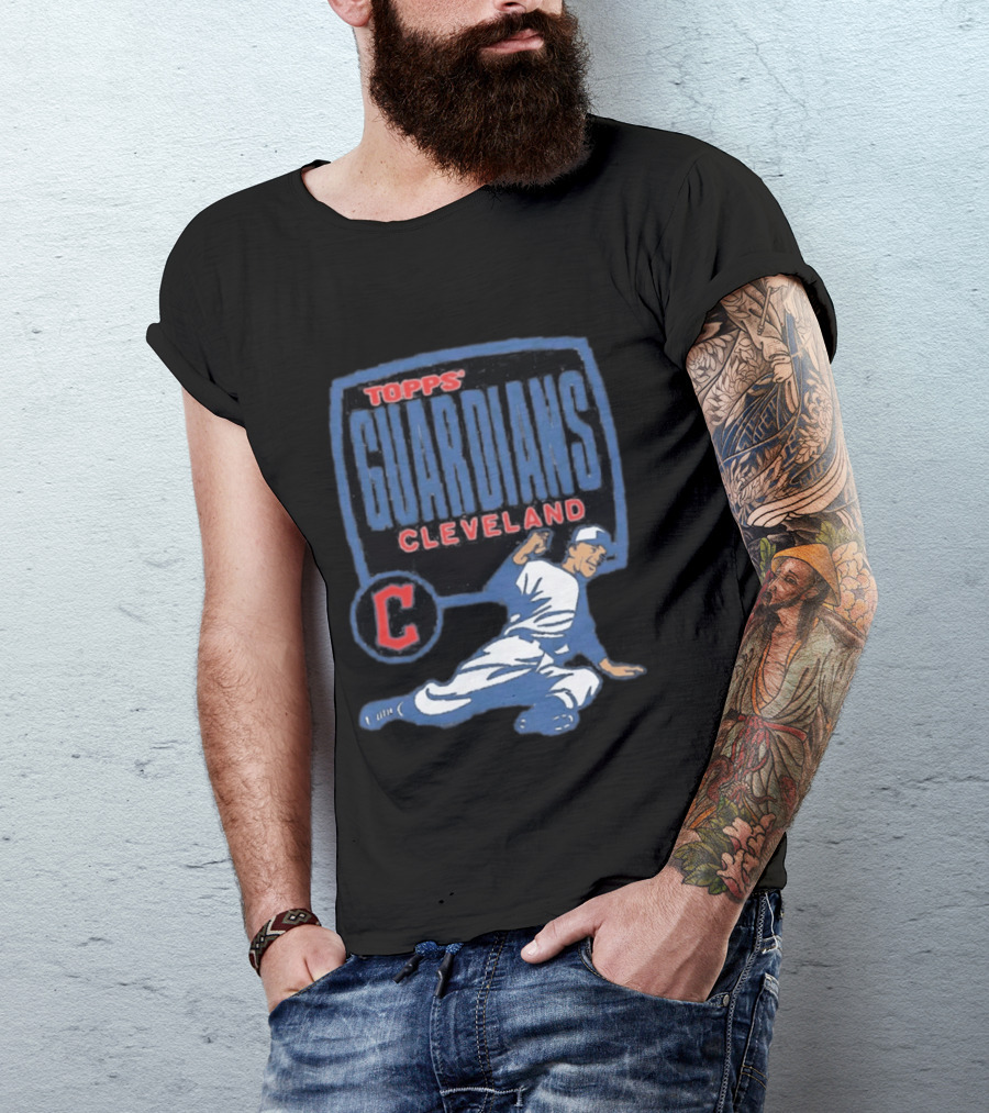 Cleveland Guardians Topps MLB Cartoon Raglan T-Shirt