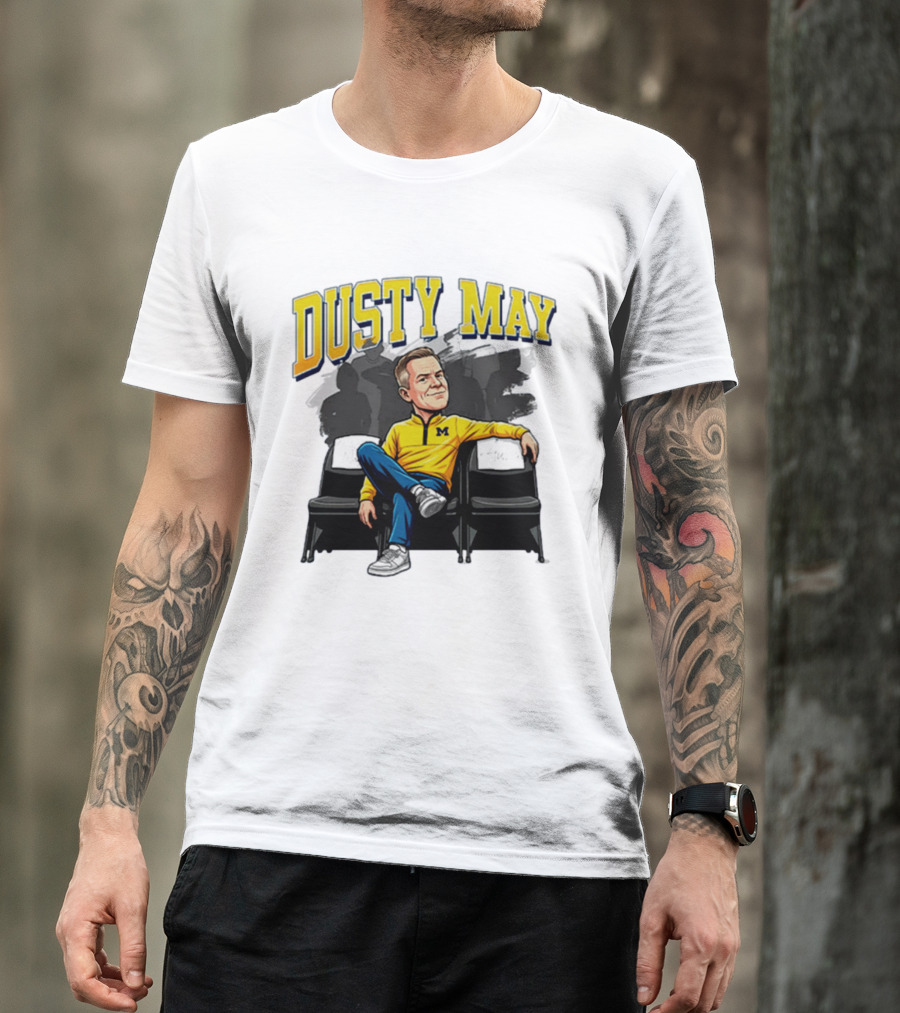 Dusty May Michigan Basketball Caricature T-Shirt