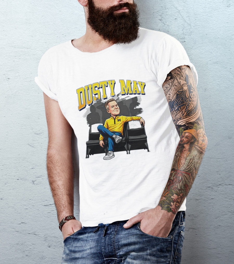Dusty May Michigan Basketball Caricature T-Shirt