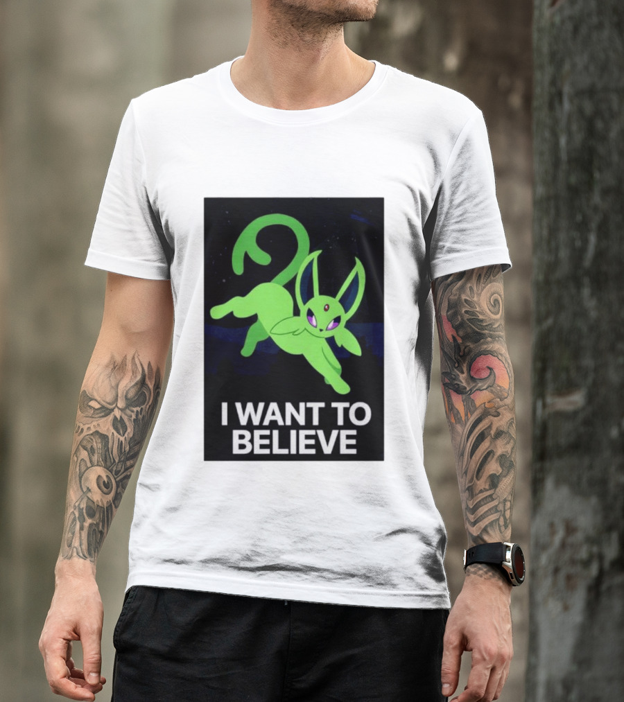 Shiny Espeon I Want To Believe Paranormal T-Shirt