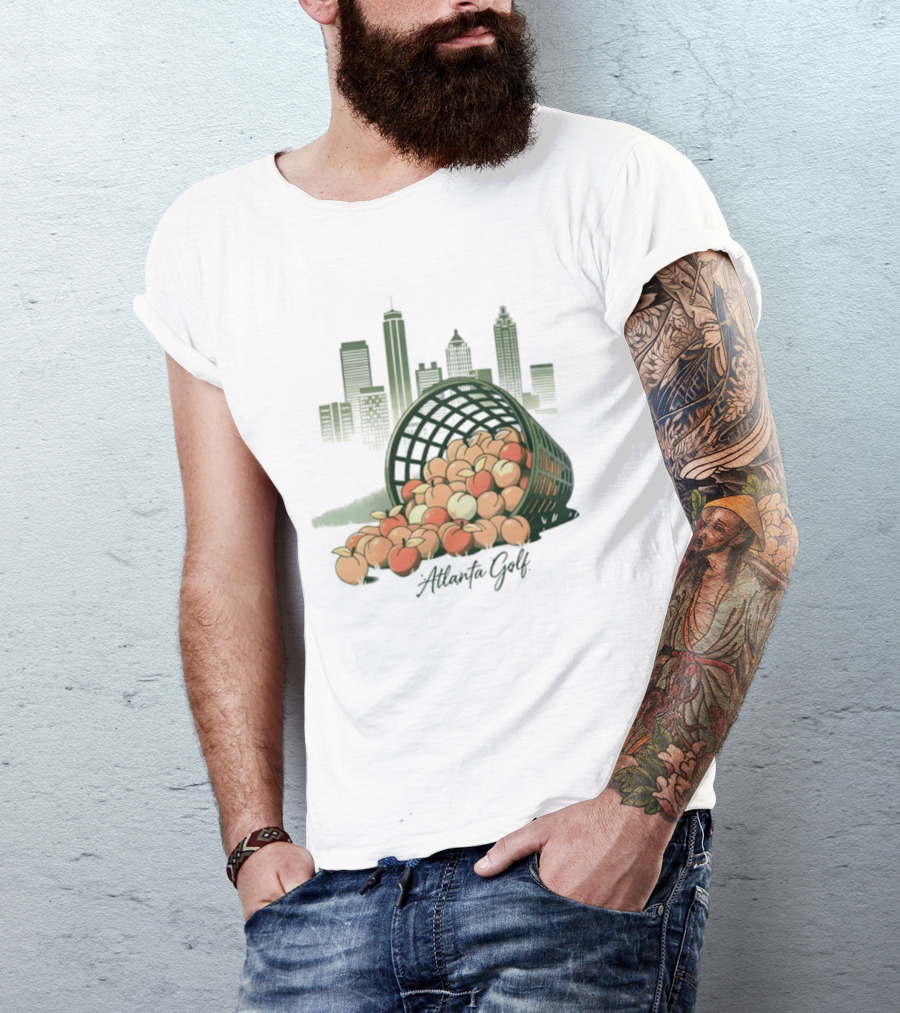 Bucket Of Peaches Golf City Skyline T-Shirt