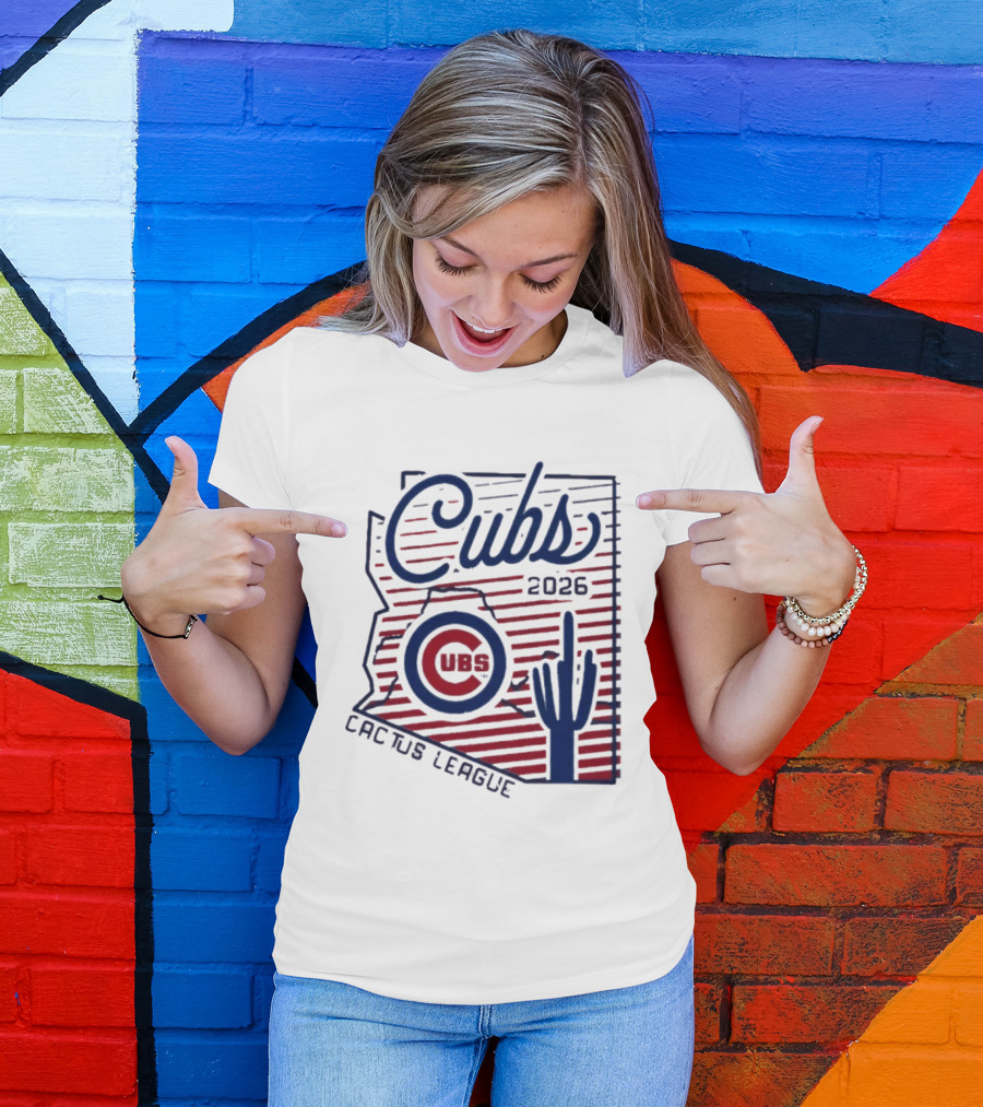 Chicago Cubs 2026 Cactus League Arizona Baseball Cactus T-Shirt