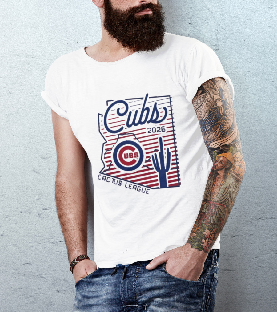 Chicago Cubs 2026 Cactus League Arizona Baseball Cactus T-Shirt