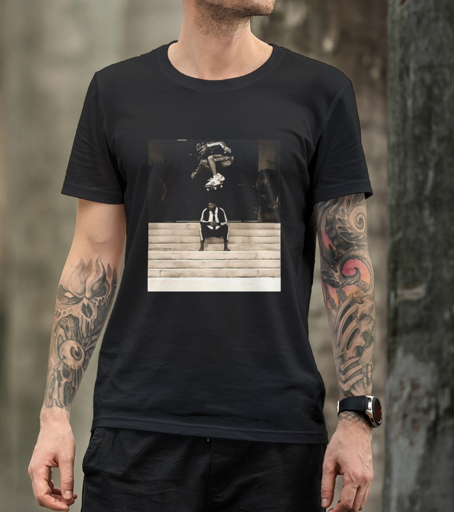 Bad MFs Tyshawn And Samuel L In Adidas Skateboard Jump Scene T-Shirt