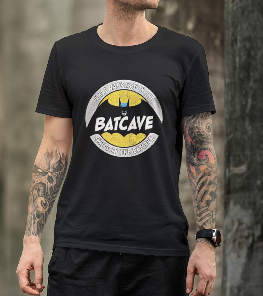What Happens In The Batcave Stays In The Batcave Batman T-Shirt