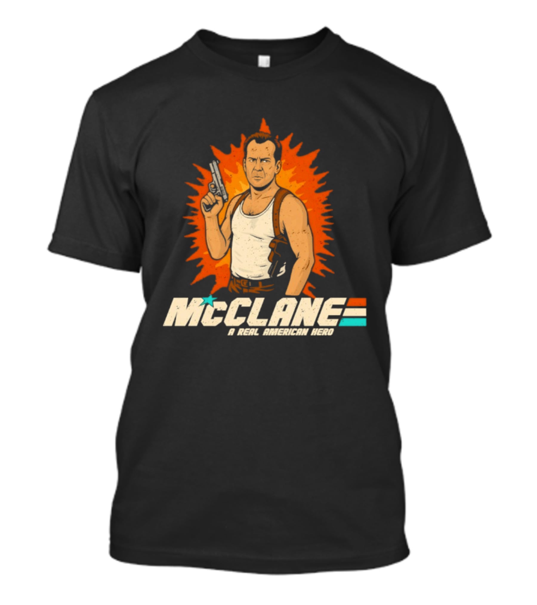 John McClane Die Hard A Real American Hero Explosive T-Shirt
