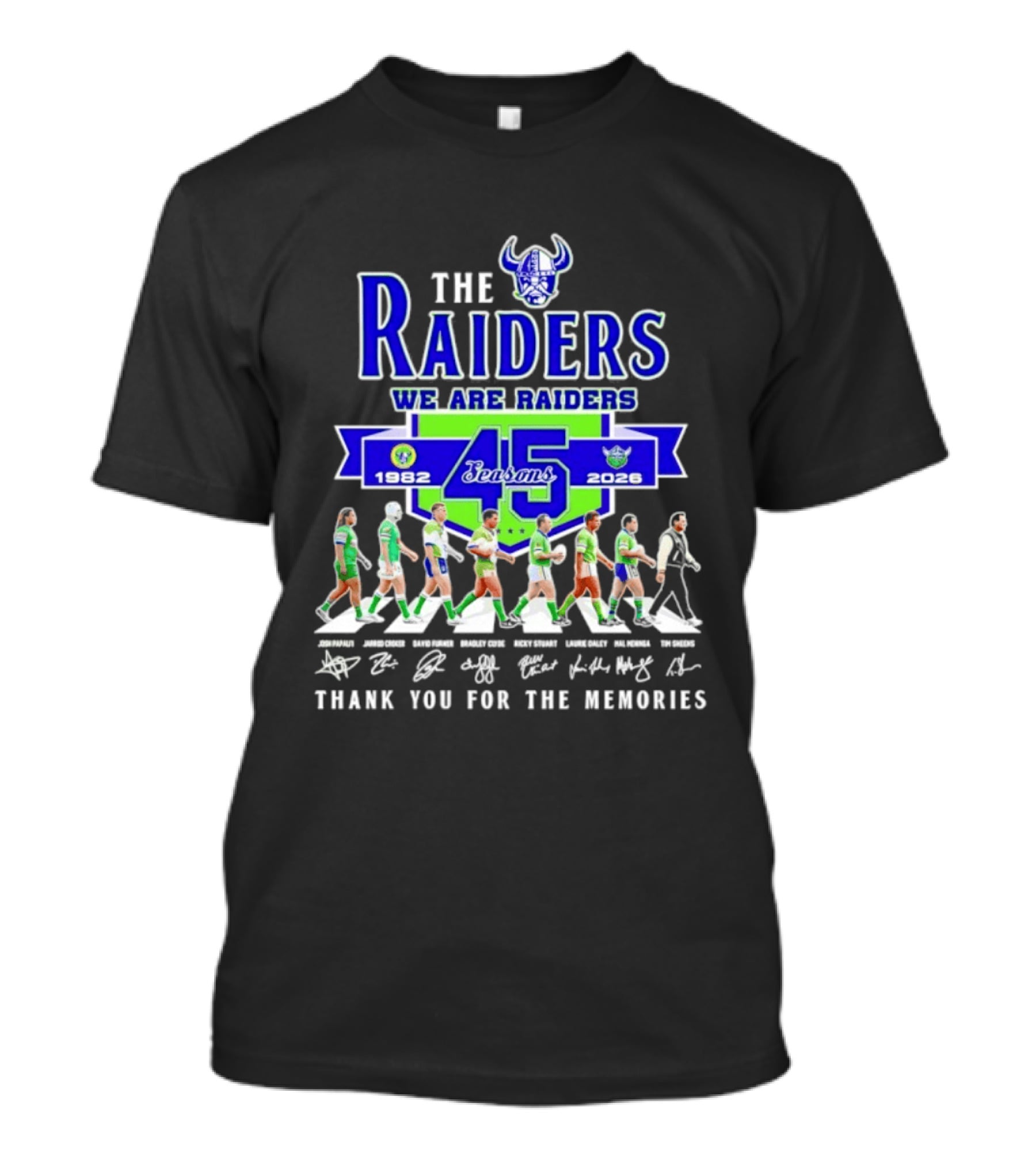 The Raiders We Are Raiders 45 Seasons 1982 2026 Thank You For The Memories T-Shirt