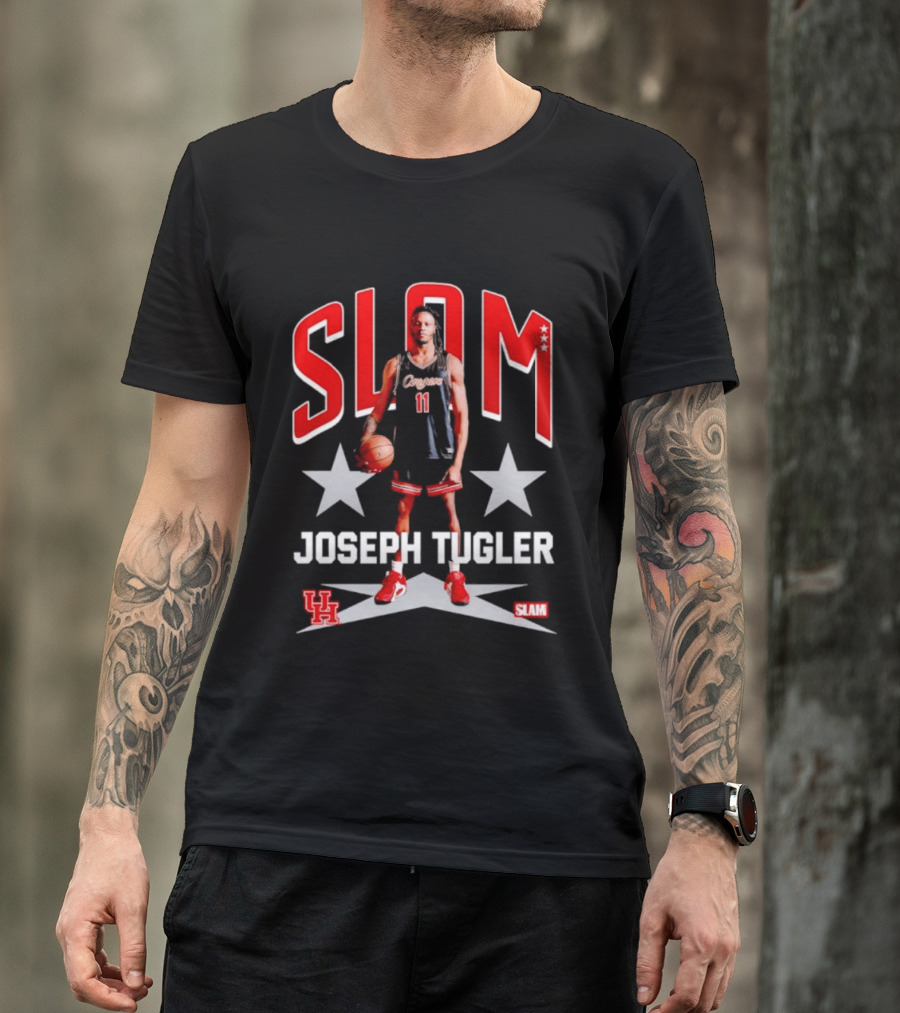 Slam Joseph Tugler Houston Cougars 11 Basketball Stars T-Shirt