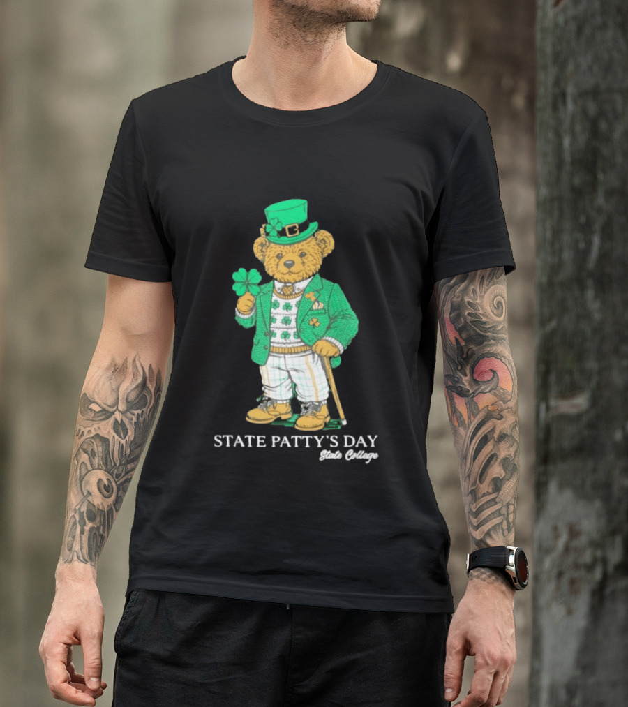 State Patty's Day State College Irish Bear Holiday T-Shirt