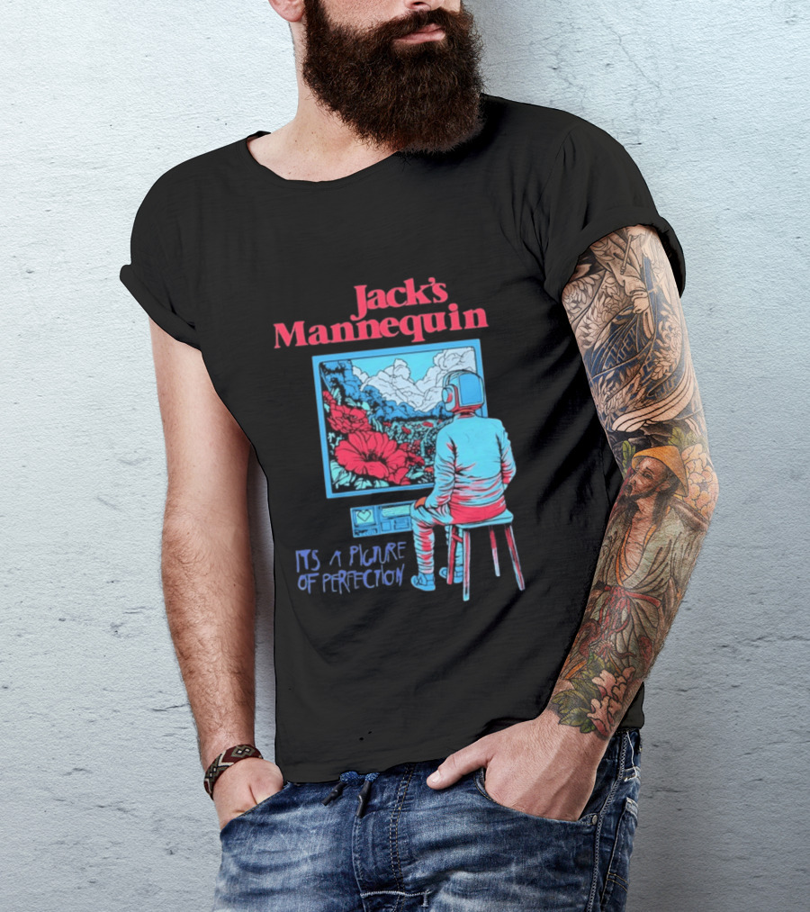 Jack's Mannequin It's A Picture Of Perfection Vibrant Robot Art Scene T-Shirt