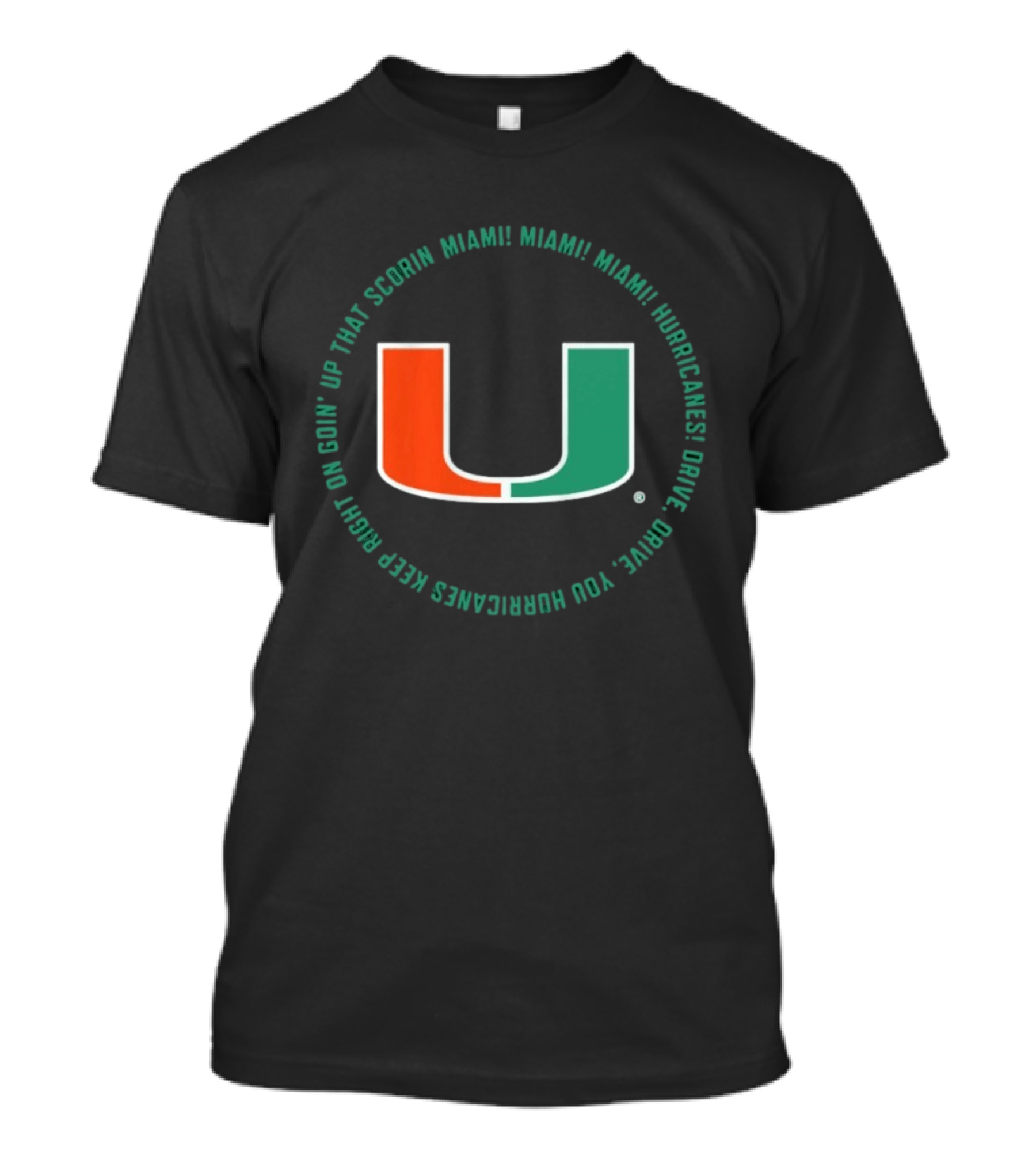 Miami Hurricanes Scorin U Fan Chant Cheer Loud University Spirit T-Shirt