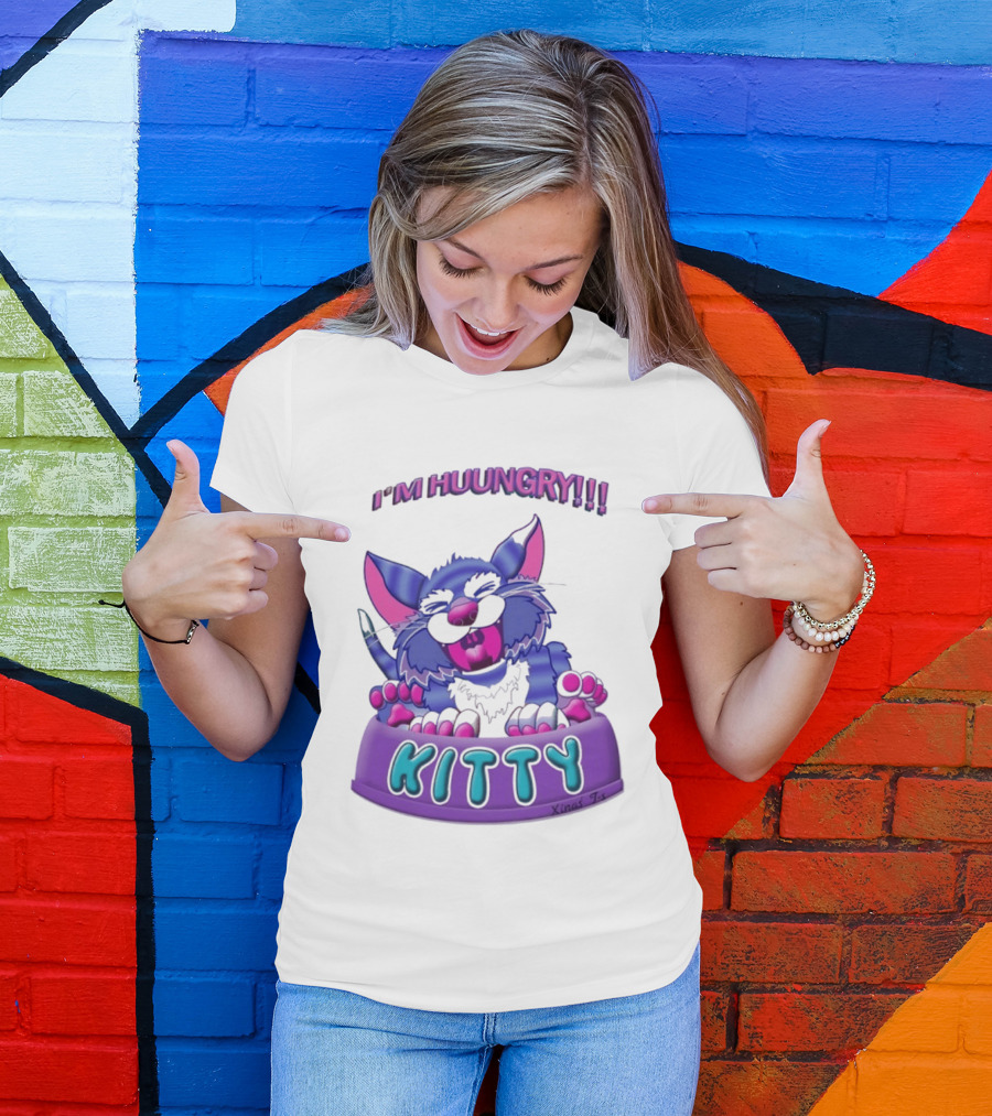 I'm Huungry Kitty Cartoon T-Shirt