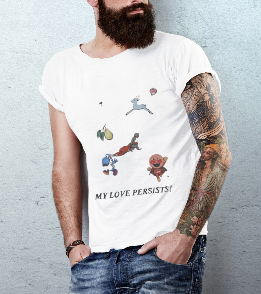 Monkey Punch Anpanman Yoshi My Love Persists Deer Fruit T-Shirt