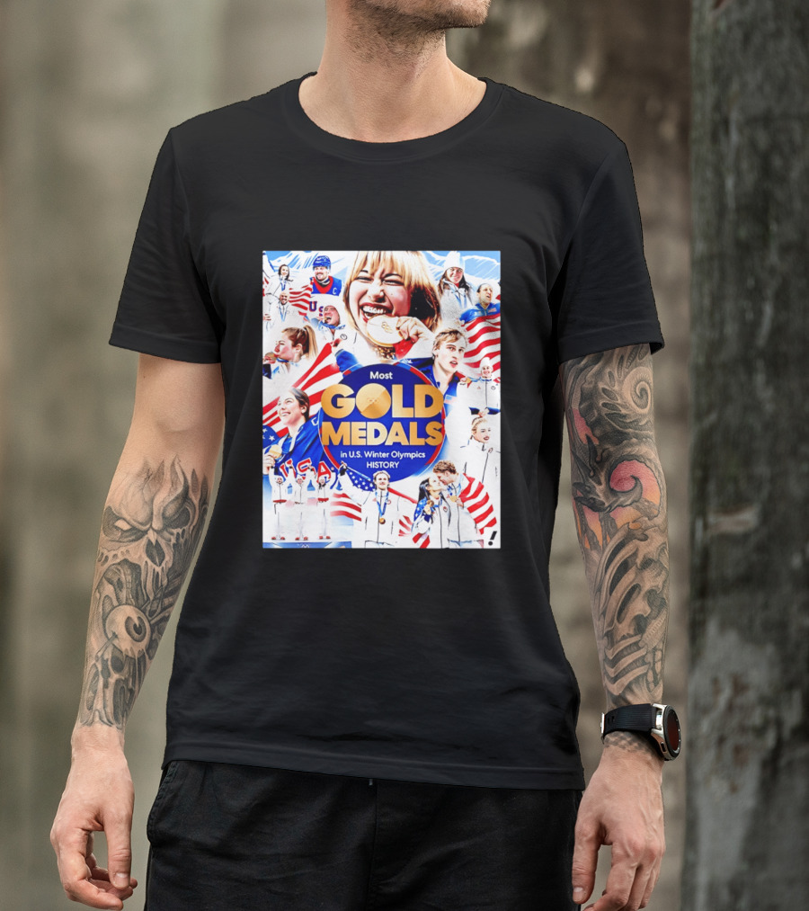 Most Gold Medals In U.S. Winter Olympics History 2026 T-Shirt